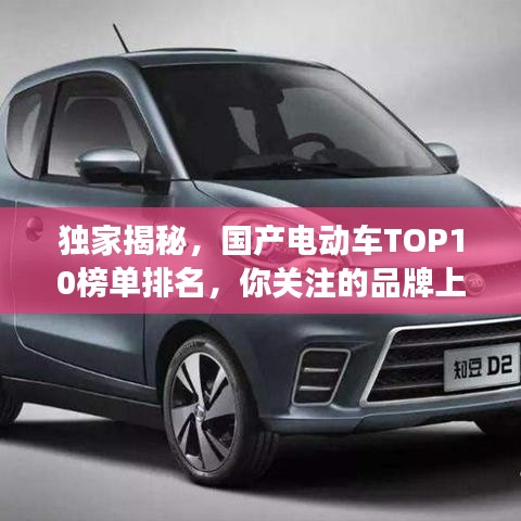 独家揭秘，国产电动车TOP10榜单排名，你关注的品牌上榜了吗？